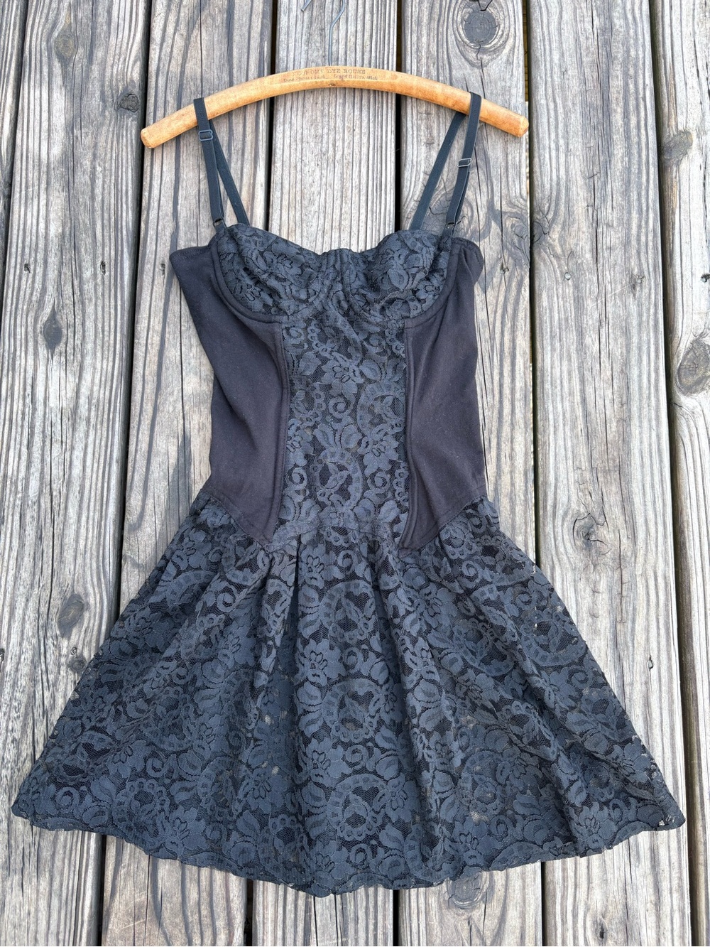 Tripp NYC Vintage Lace Corset Mini Dress